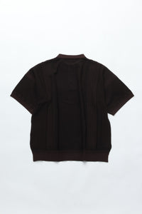 YASHIKI    Aotsuyu Knit Polo（青梅雨）YSK-26SS-KN11 BROWN