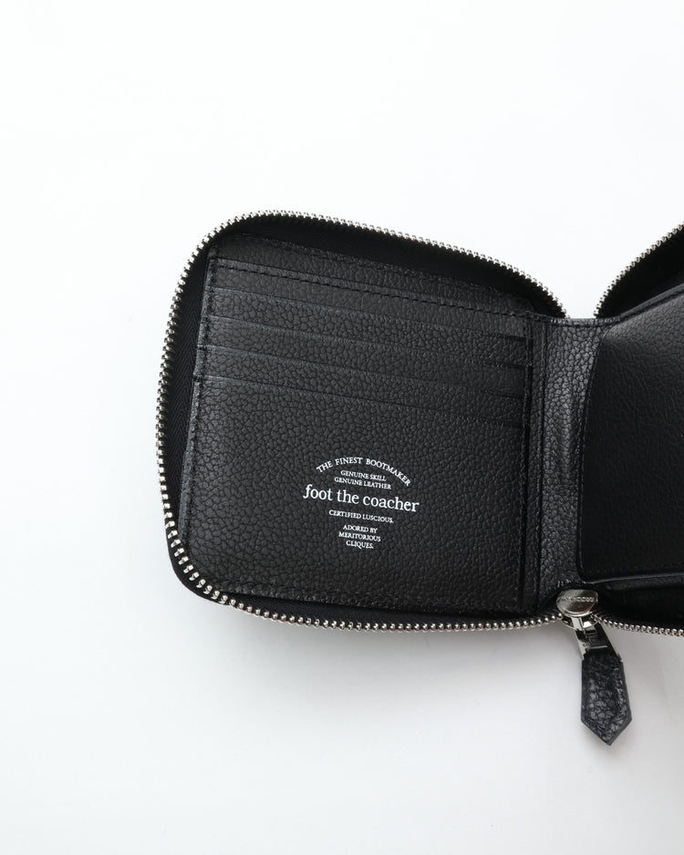 foot the coacher   SQUARE ZIP WALLET BLACK/BLACK FTA2612001