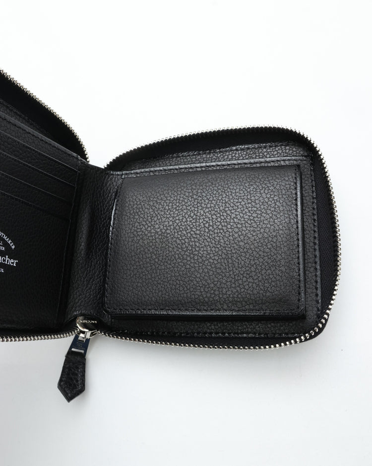 foot the coacher   SQUARE ZIP WALLET BLACK/BLACK FTA2612001