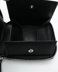 foot the coacher   SQUARE ZIP WALLET BLACK/BLACK FTA2612001