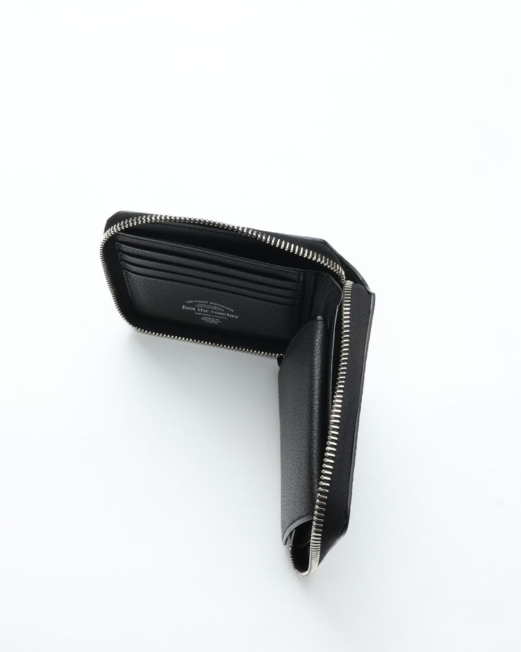 foot the coacher   SQUARE ZIP WALLET BLACK/BLACK FTA2612001