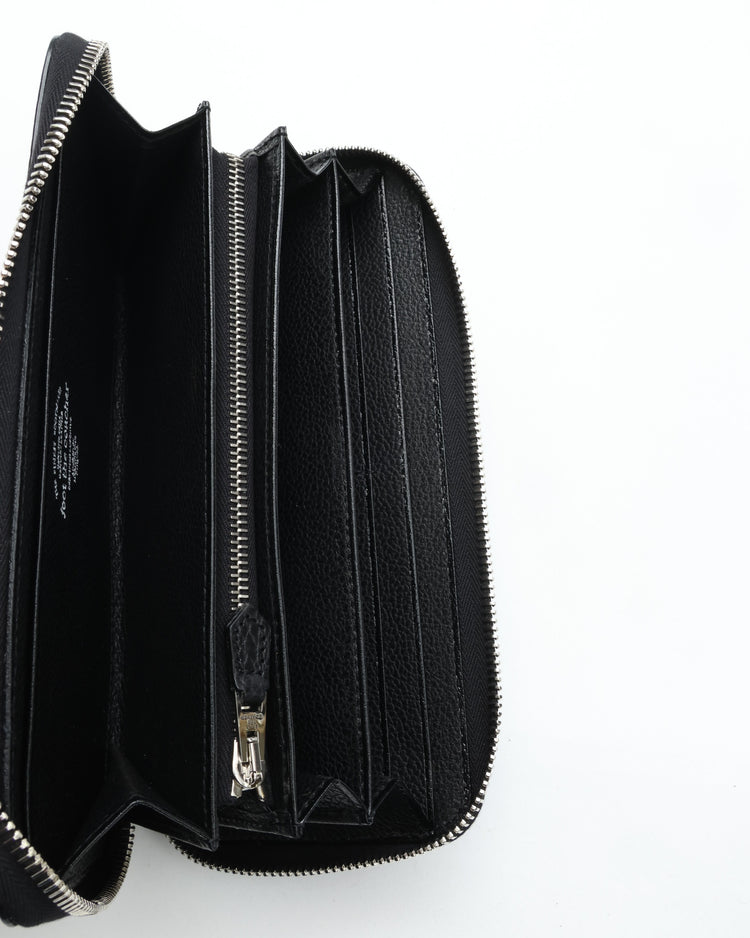 foot the coacher   LONG ZIP WALLET BLACK/BLACK FTA1712007