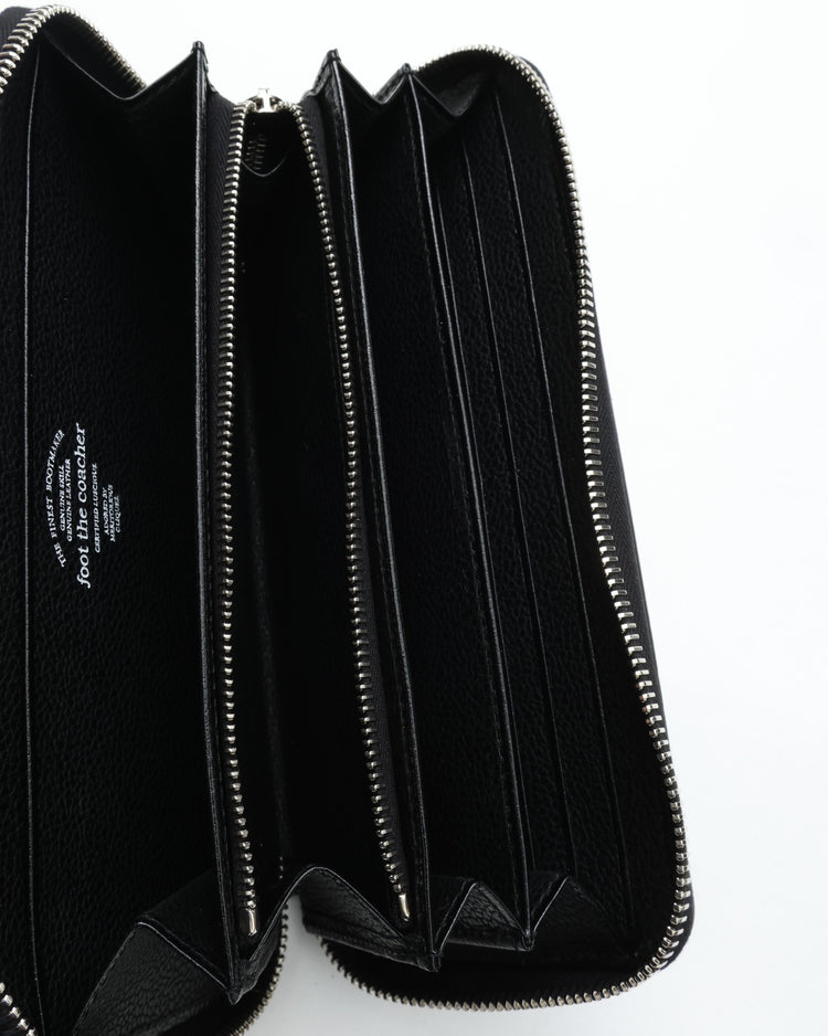 foot the coacher   LONG ZIP WALLET BLACK/BLACK FTA1712007