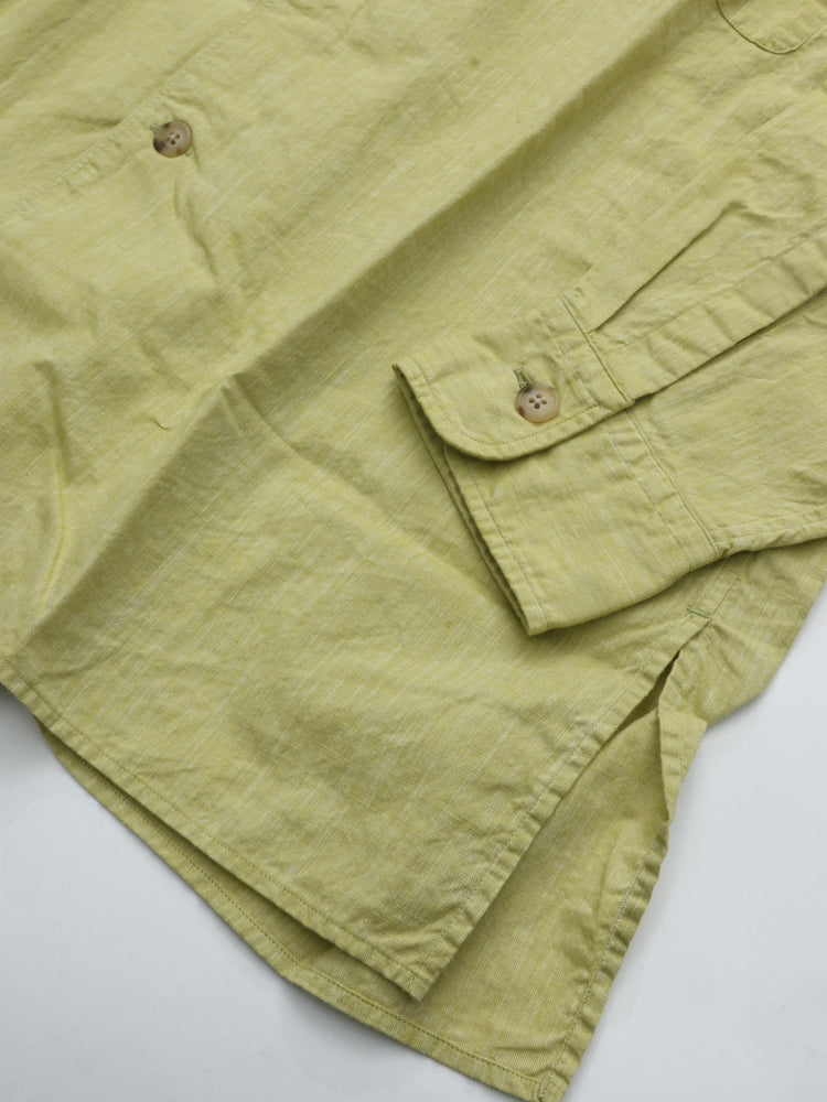 Marvine Pontiak Shirt Makers  Open Collar Shirts MPSM-1903S TEA GREEN