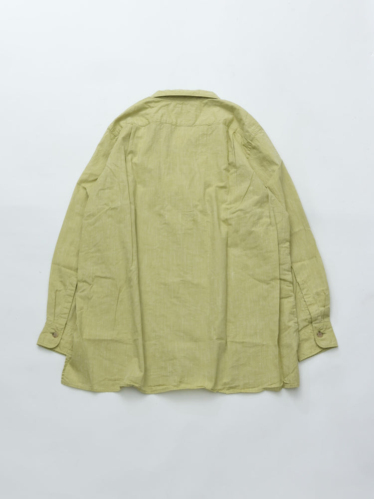 Marvine Pontiak Shirt Makers  Open Collar Shirts MPSM-1903S TEA GREEN