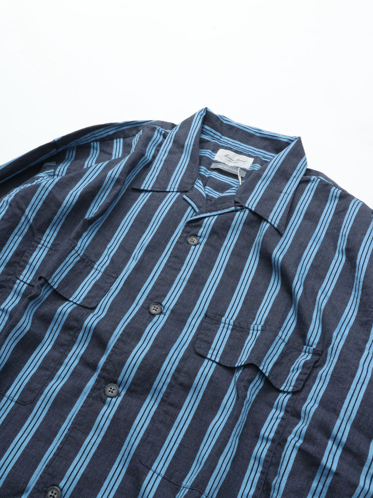 Marvine Pontiak Shirt Makers  Open Collar Shirts MPSM-1903S NAVY*SAX