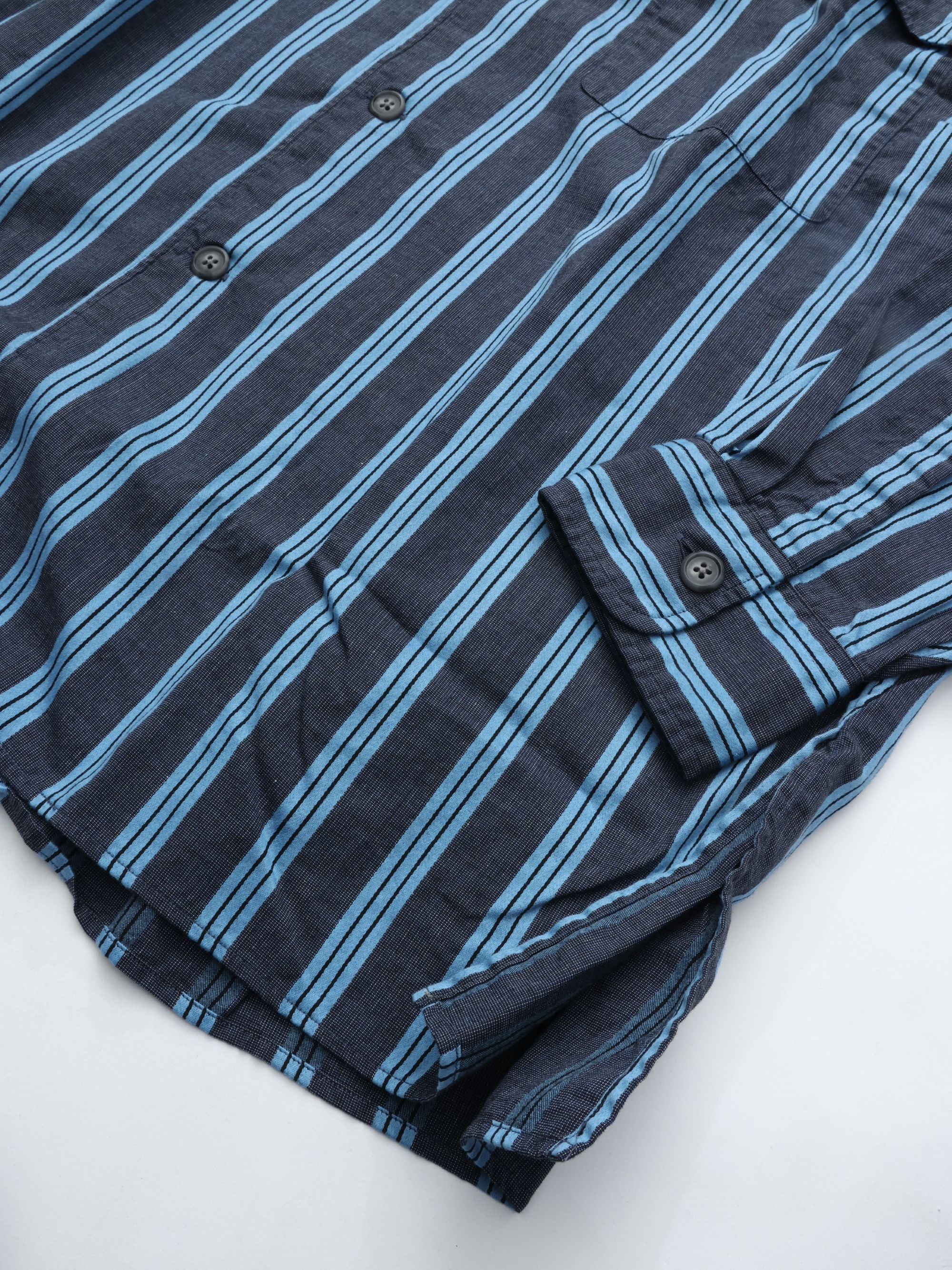 Marvine Pontiak Shirt Makers Open Collar Shirts MPSM-1903S NAVY