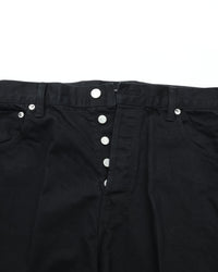 HATSKI  Buckle Denim Trousers Washi Denim Black DENIM05-W
