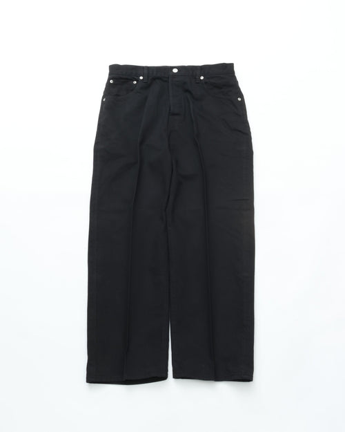 HATSKI  Buckle Denim Trousers Washi Denim Black DENIM05-W