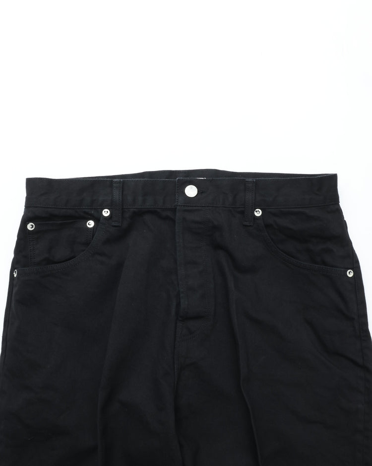 HATSKI  Buckle Denim Trousers Washi Denim Black DENIM05-W