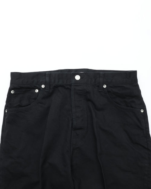 HATSKI Buckle Denim Trousers Washi Denim Black DENIM05-W