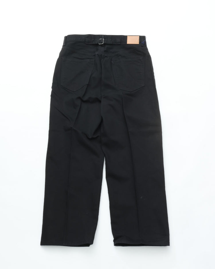 HATSKI  Buckle Denim Trousers Washi Denim Black DENIM05-W
