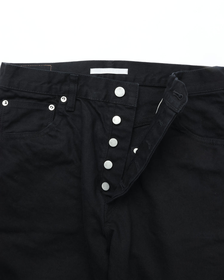 HATSKI  Buckle Denim Trousers Washi Denim Black DENIM05-W