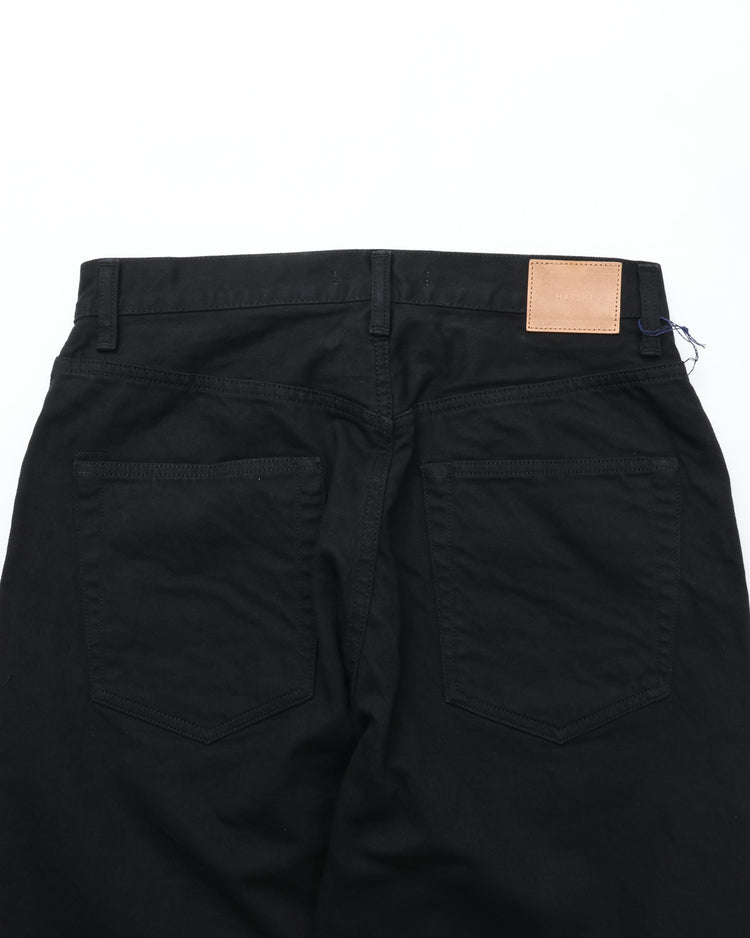 HATSKI  Buckle Denim Trousers Washi Denim Black DENIM05-W