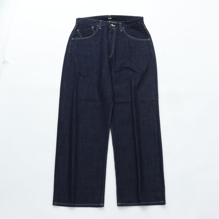PORTER CLASSIC STEINBECK DENIM PANTS -DARK NAVY-
