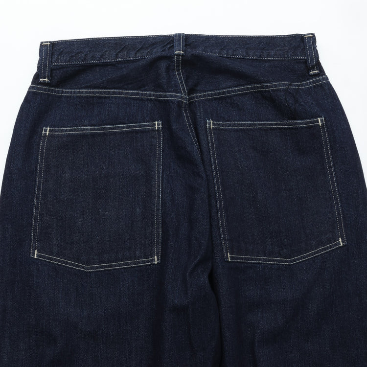 PORTER CLASSIC STEINBECK DENIM PANTS -DARK NAVY-