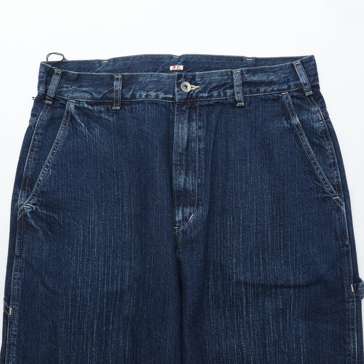PORTER CLASSIC STEINBECK DENIM PAINTER PANTS -NAVY-