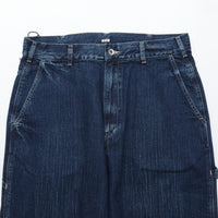 PORTER CLASSIC  STEINBECK DENIM PAINTER PANTS -NAVY-