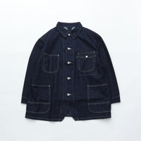PORTER CLASSIC STEINBECK DENIM COVERALLS -DARK NAVY-