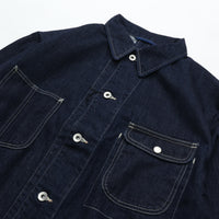 PORTER CLASSIC STEINBECK DENIM COVERALLS -DARK NAVY-