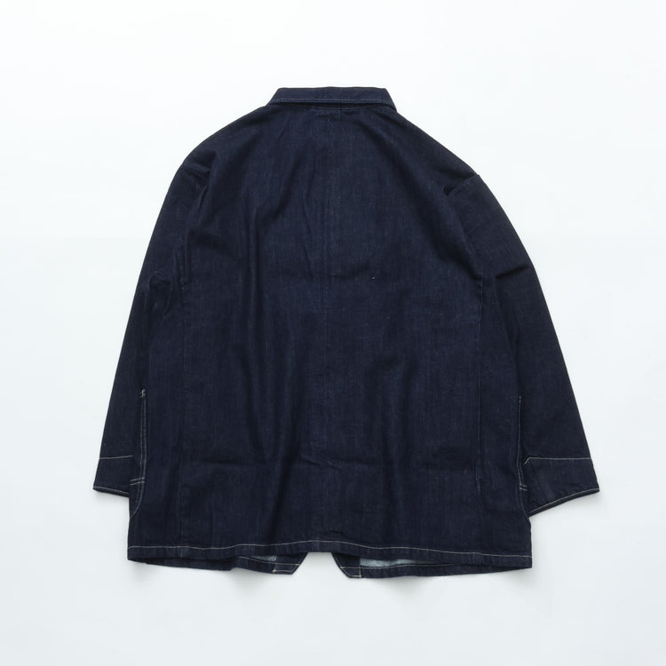 PORTER CLASSIC STEINBECK DENIM COVERALLS -DARK NAVY-