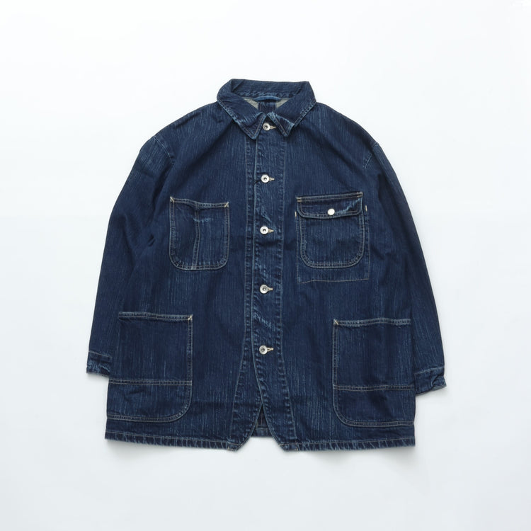 PORTER CLASSIC STEINBECK DENIM COVERALLS NAVY