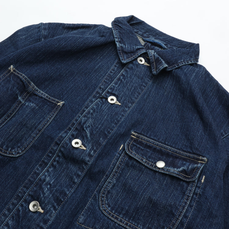 PORTER CLASSIC STEINBECK DENIM COVERALLS NAVY