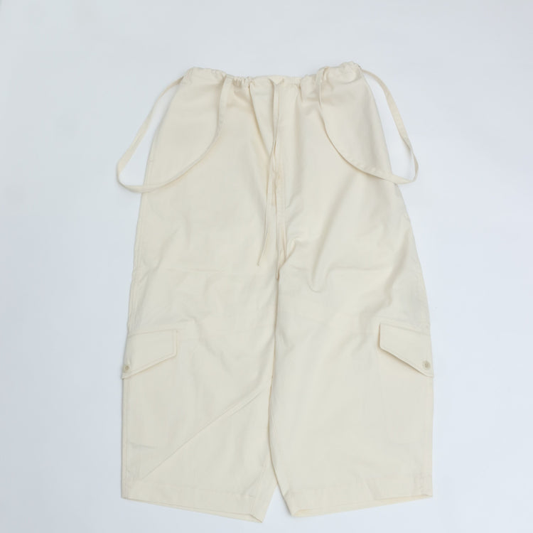 HAVERSACK / 塩縮サテン　オーバーパンツ OFF WHITE