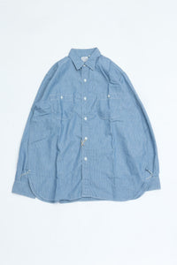 orslow   RELAX FIT STRIPE CHAMBRAY WORK SHIRT 01-8270-181