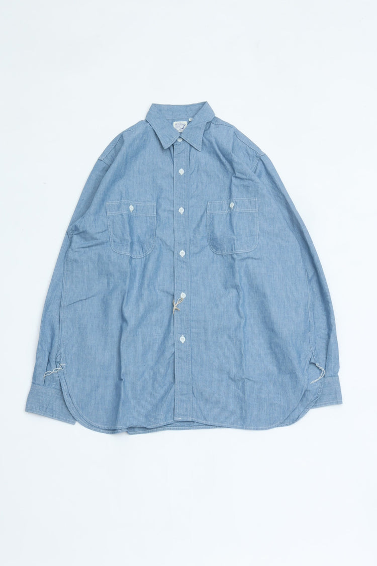 orslow   RELAX FIT STRIPE CHAMBRAY WORK SHIRT 01-8270-181