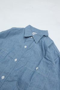 orslow   RELAX FIT STRIPE CHAMBRAY WORK SHIRT 01-8270-181