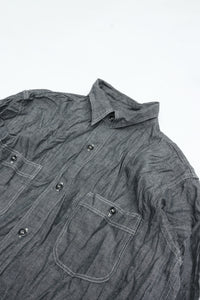 orslow   RELAX FIT BLACK CHAMBRAY WORK SHIRT 01-8270-61