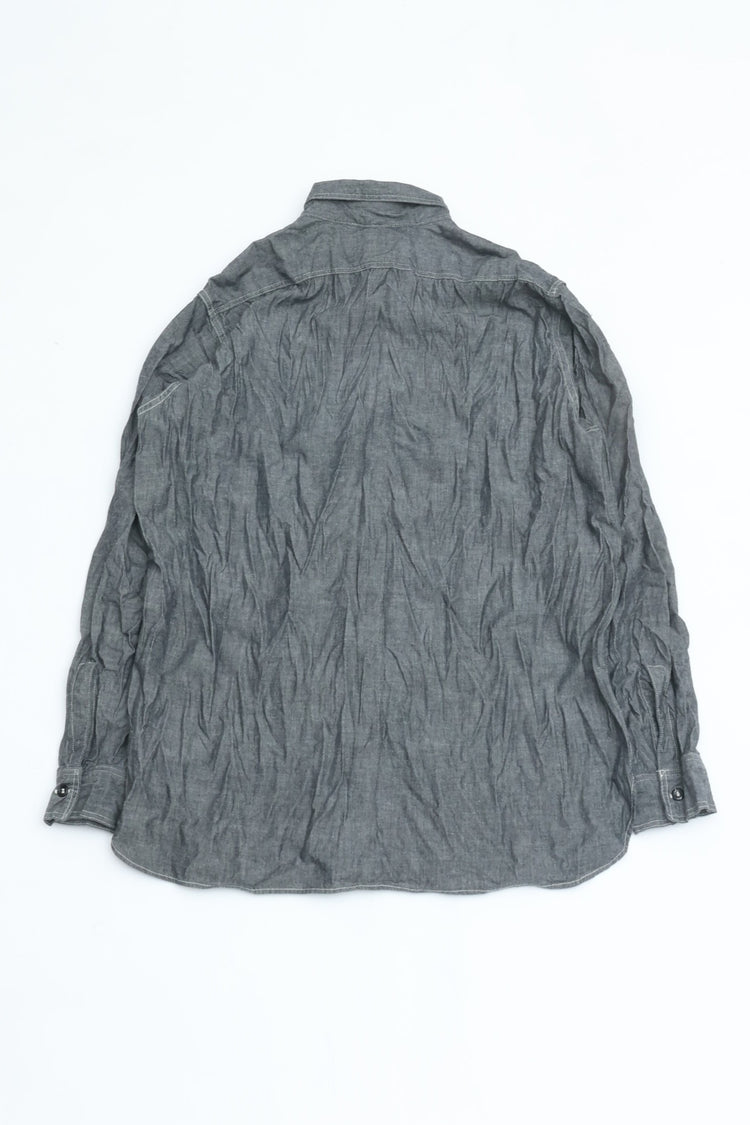 orslow   RELAX FIT BLACK CHAMBRAY WORK SHIRT 01-8270-61
