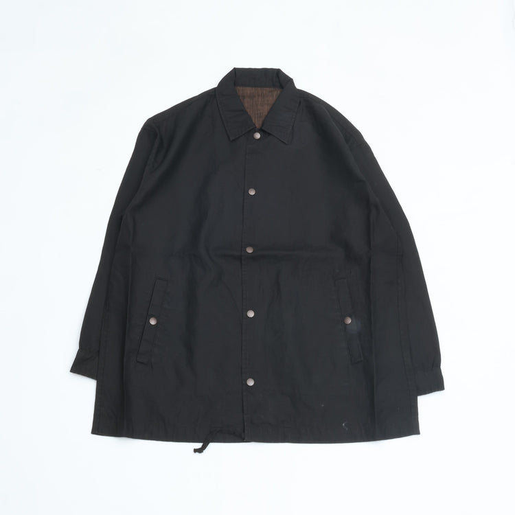 PORTER CLASSIC  FARMER’S LINEN COACH JACKET BROWN