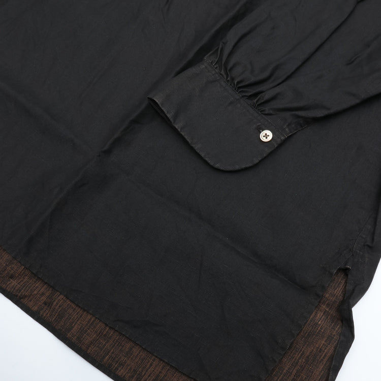 PORTER CLASSIC  FARMER’S LINEN ARTIST SHIRT BROWN