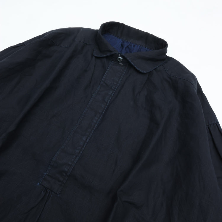 PORTER CLASSIC FARMER’S LINEN ARTIST SHIRT NAVY