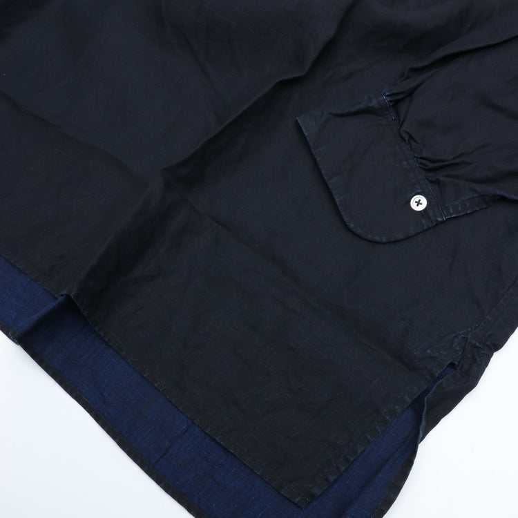 PORTER CLASSIC FARMER’S LINEN ARTIST SHIRT NAVY