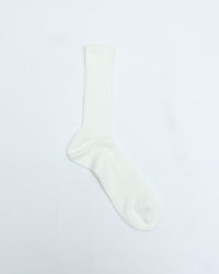 THE HINOKI　GIZA COTTON RIB SOCKS　 THSC-8 WHITE