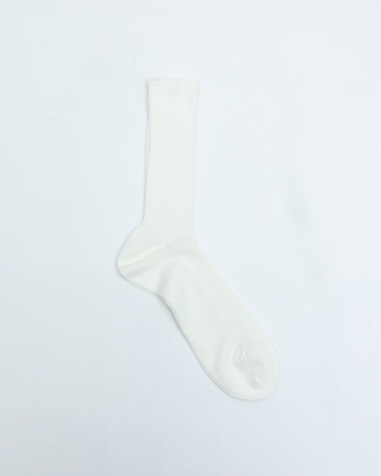THE HINOKI　GIZA COTTON RIB SOCKS　 THSC-8 WHITE