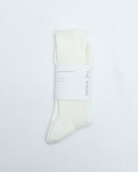 THE HINOKI　GIZA COTTON RIB SOCKS　 THSC-8 WHITE