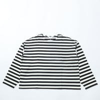 maillot / Border Big Boat Neck Tee BLACK