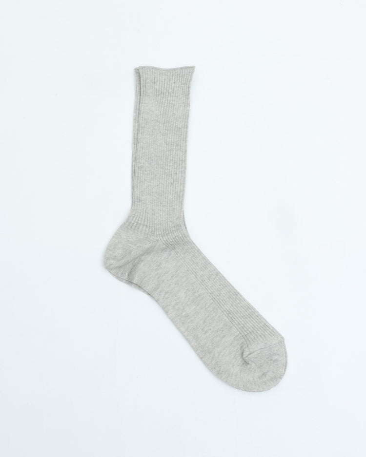 THE HINOKI　GIZA COTTON RIB SOCKS　 THSC-8 H.GRAY