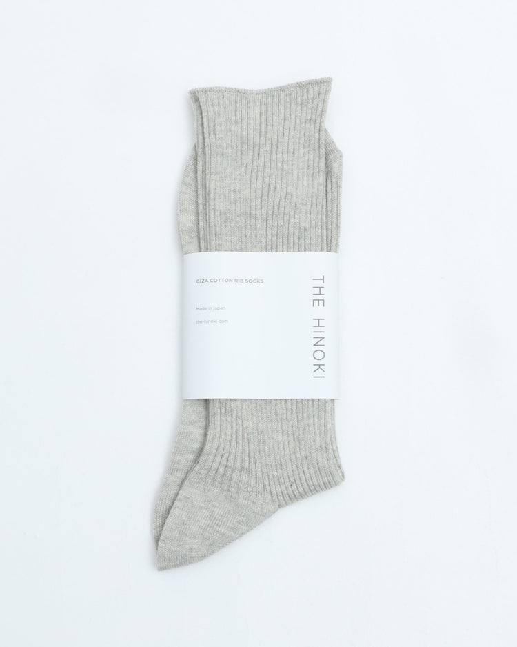 THE HINOKI　GIZA COTTON RIB SOCKS　 THSC-8 H.GRAY