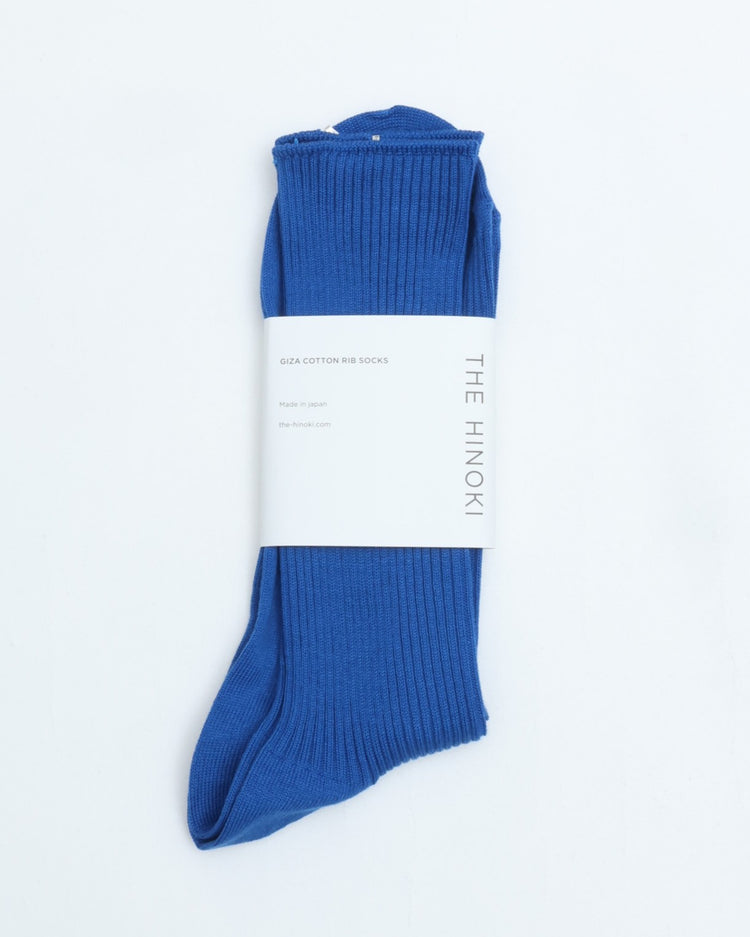 THE HINOKI　GIZA COTTON RIB SOCKS　 THSC-8 BLUE