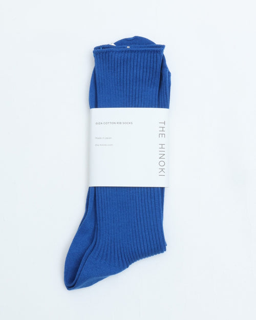 THE HINOKI　GIZA COTTON RIB SOCKS　 THSC-8 BLUE