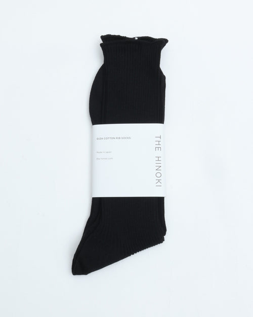 THE HINOKI　GIZA COTTON RIB SOCKS　 THSC-8 BLACK