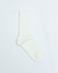 THE HINOKI　ORGANIC COTTON RIB SOCKSb THSC-7 WHITE