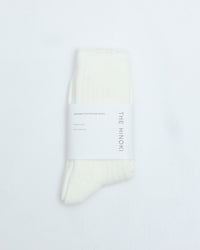 THE HINOKI　ORGANIC COTTON RIB SOCKSb THSC-7 WHITE