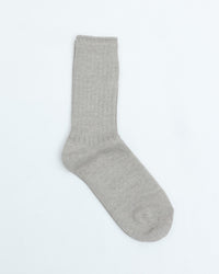 THE HINOKI　ORGANIC COTTON RIB SOCKSb THSC-7 GRAY