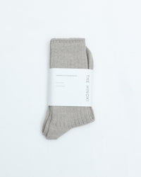 THE HINOKI　ORGANIC COTTON RIB SOCKSb THSC-7 GRAY
